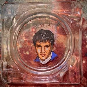 Vintage Elvis Presley collectible glass Astray